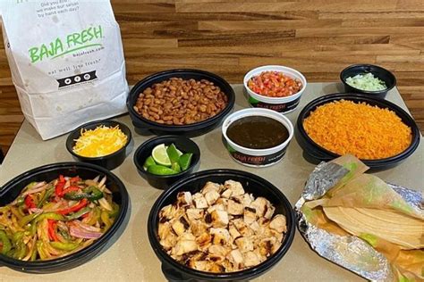 Baja fresh mexican - Nacho Burrito. Black, pinto or mixed beans, rice, queso, jalapeños, tortilla strips, salsa 6 chiles and sour cream wrapped in a warm flour tortilla with your favorite protein. Nutritional Info Allergen Info Order Now.